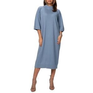 NEW MR MITTENS lace dress in faded denim